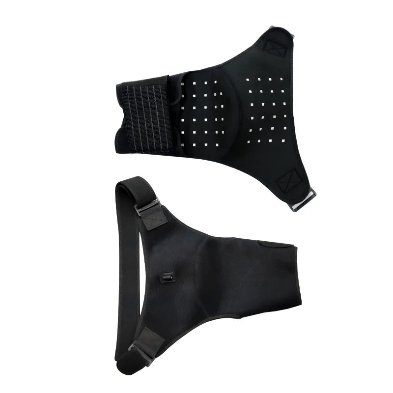 Red Light Therapy Shoulder Brace,660&850 nm Infrared Therapy Wrap with Pulse Therapy for Shoulder Pain Relief(Cordless or Wired)