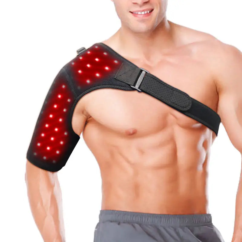 Red Light Therapy Shoulder Brace,660&850 nm Infrared Therapy Wrap with Pulse Therapy for Shoulder Pain Relief(Cordless or Wired)