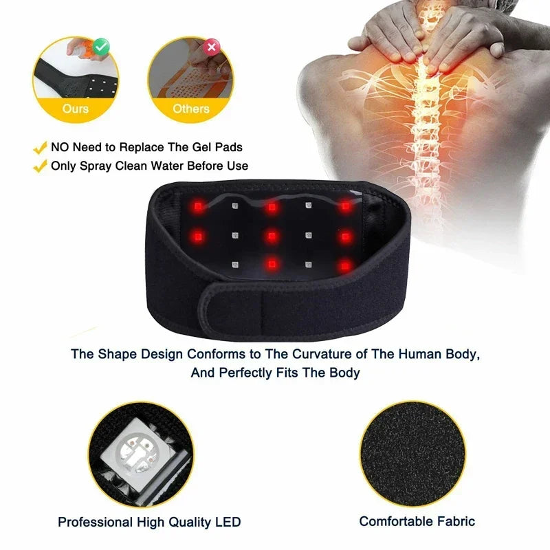 Post-Workout Recovery Belt - Red Light Therapy for Sore Muscles & Faster Healing
