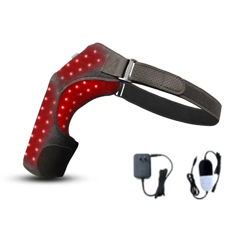 Red Light Therapy Shoulder Brace,660&850 nm Infrared Therapy Wrap with Pulse Therapy for Shoulder Pain Relief(Cordless or Wired)