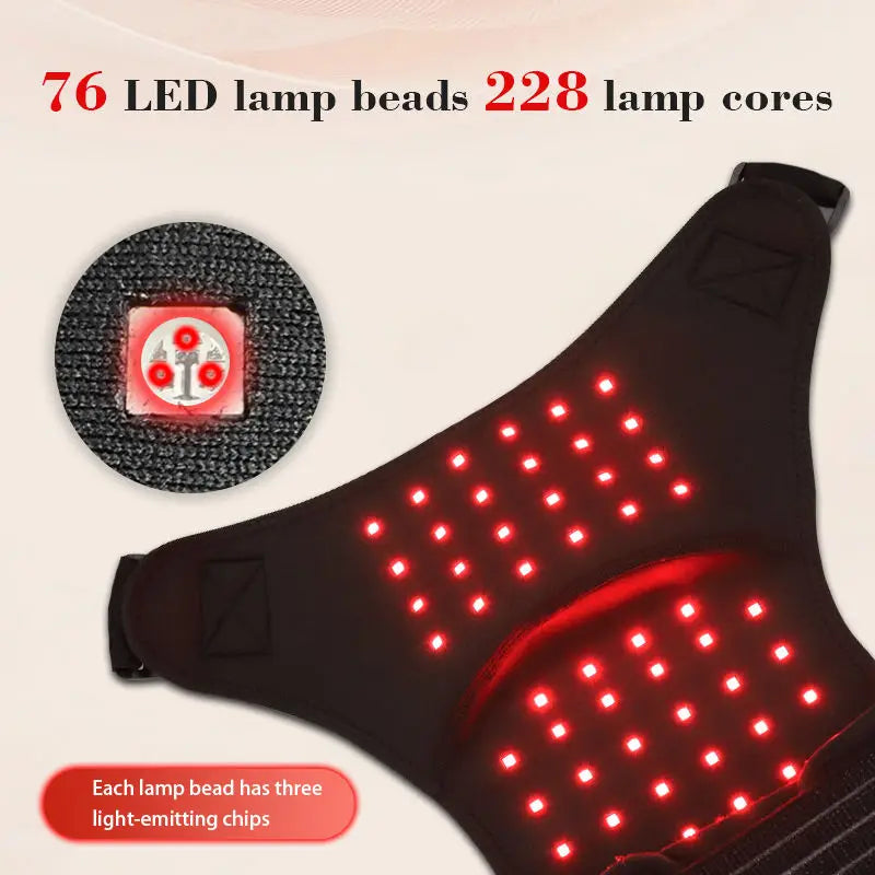 Red Light Therapy Shoulder Brace,660&850 nm Infrared Therapy Wrap with Pulse Therapy for Shoulder Pain Relief(Cordless or Wired)