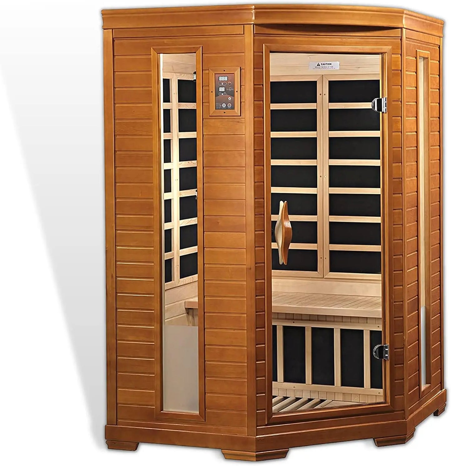2 Person Infrared Corner Sauna for Home Low EMF Indoor Saunas Full Size Indoor Personal Spa help you unwind and relax