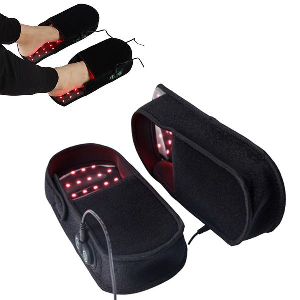 Black foot massager with LED lights.