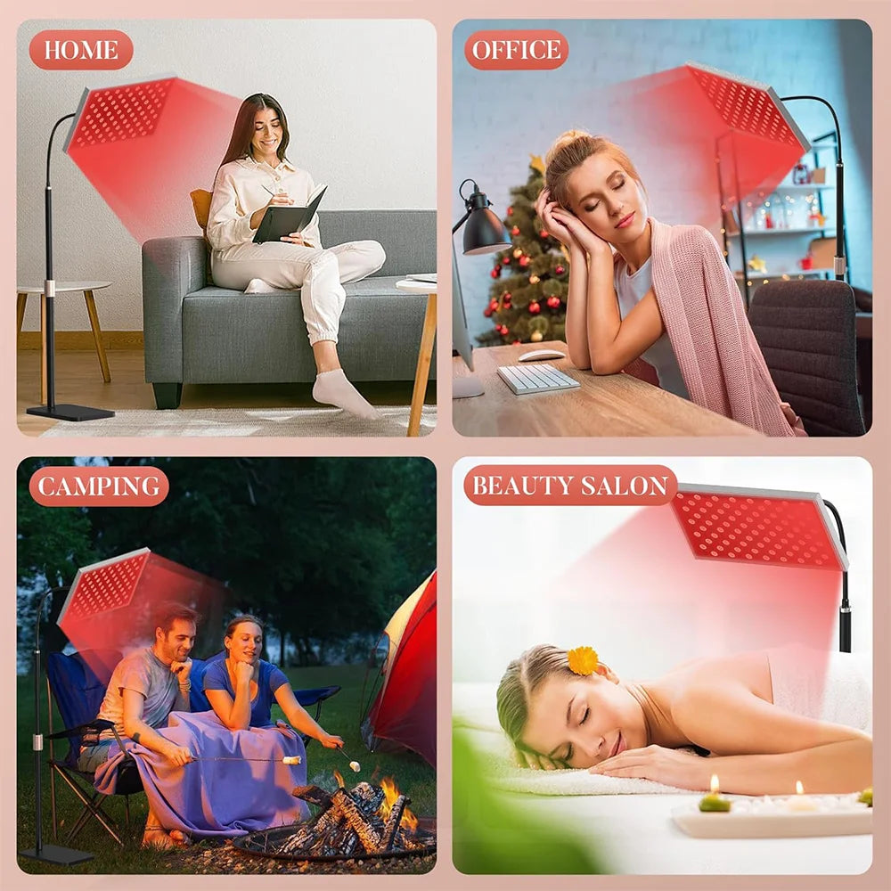 45W Red Light Therapy for Body Infrared Light Therapy Panel with Stand 660nm Red Light and 850nm Infrared LED Therapy Device