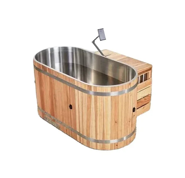 Hot Sales Cold Plunge Tub With Chiller Ice For Sports Recovery Portable Outdoor Wooden Ice Bath Tub