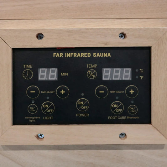1-Person Hemlock Infrared Sauna Room, AC110V 800W Indoor Dry Spa with Bluetooth Music & Integrated Speakers, Personal Home Gym