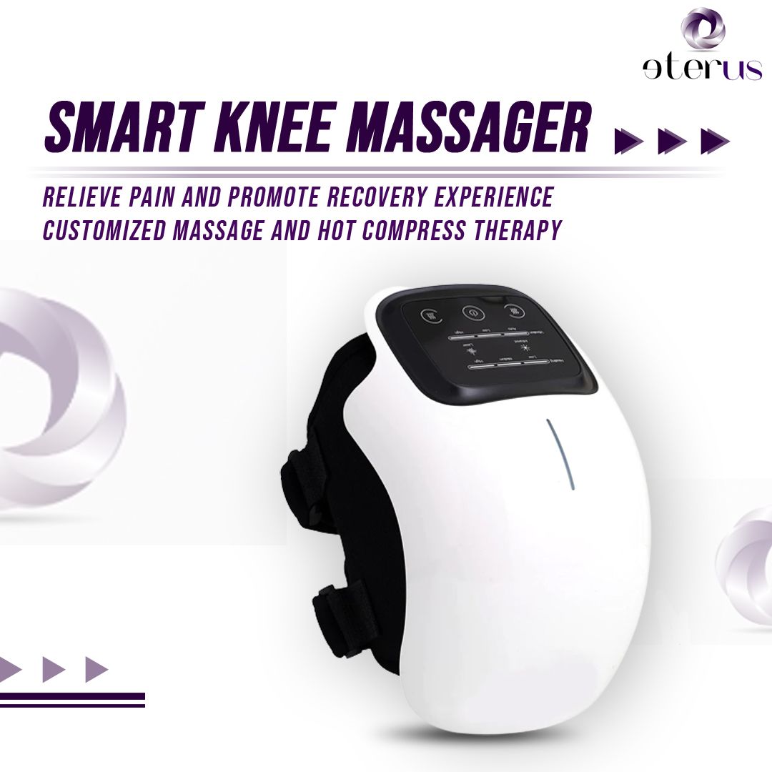 Smart knee massager with control.