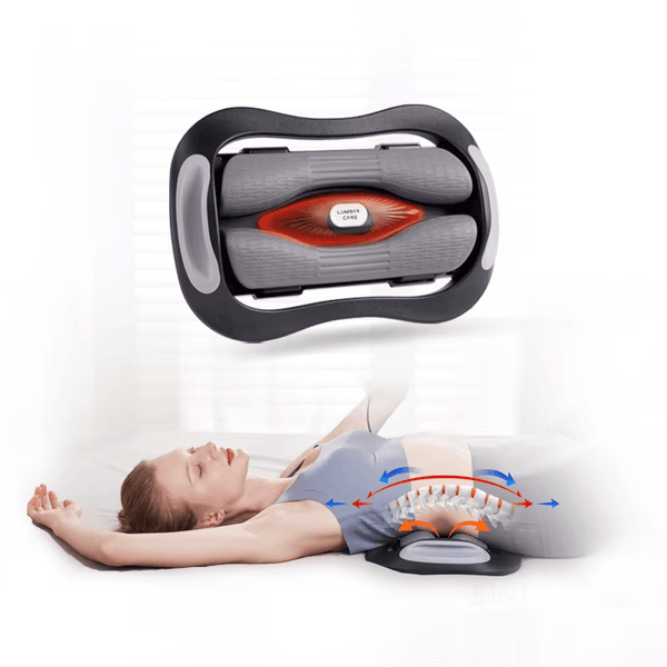 Massage pillow with roller mechanism.