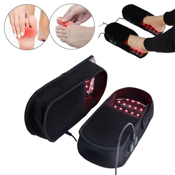foot massager with LED light in red color.