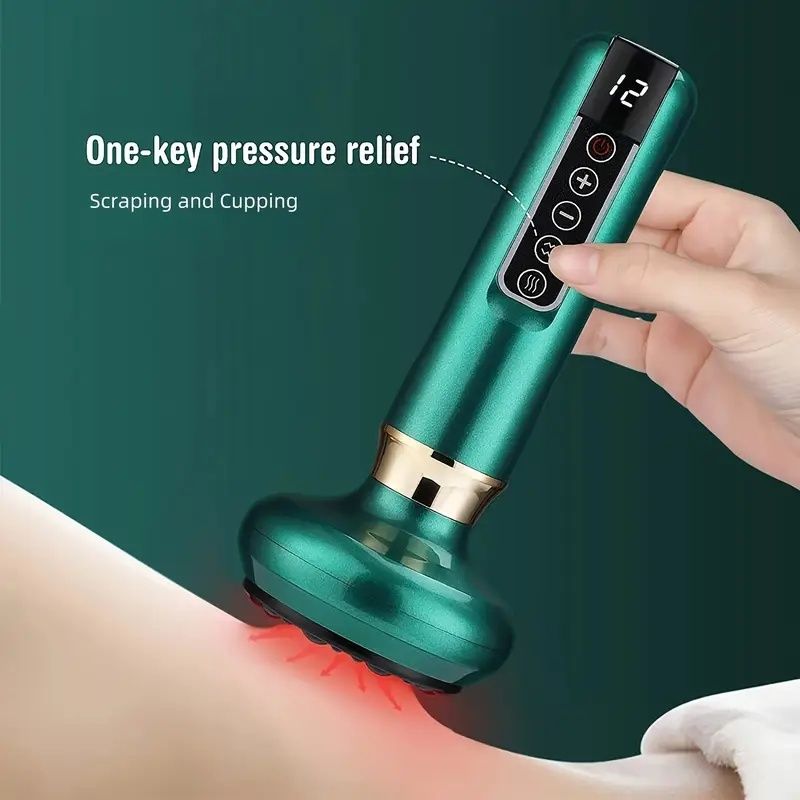 one-key pressure relief device in green color. 