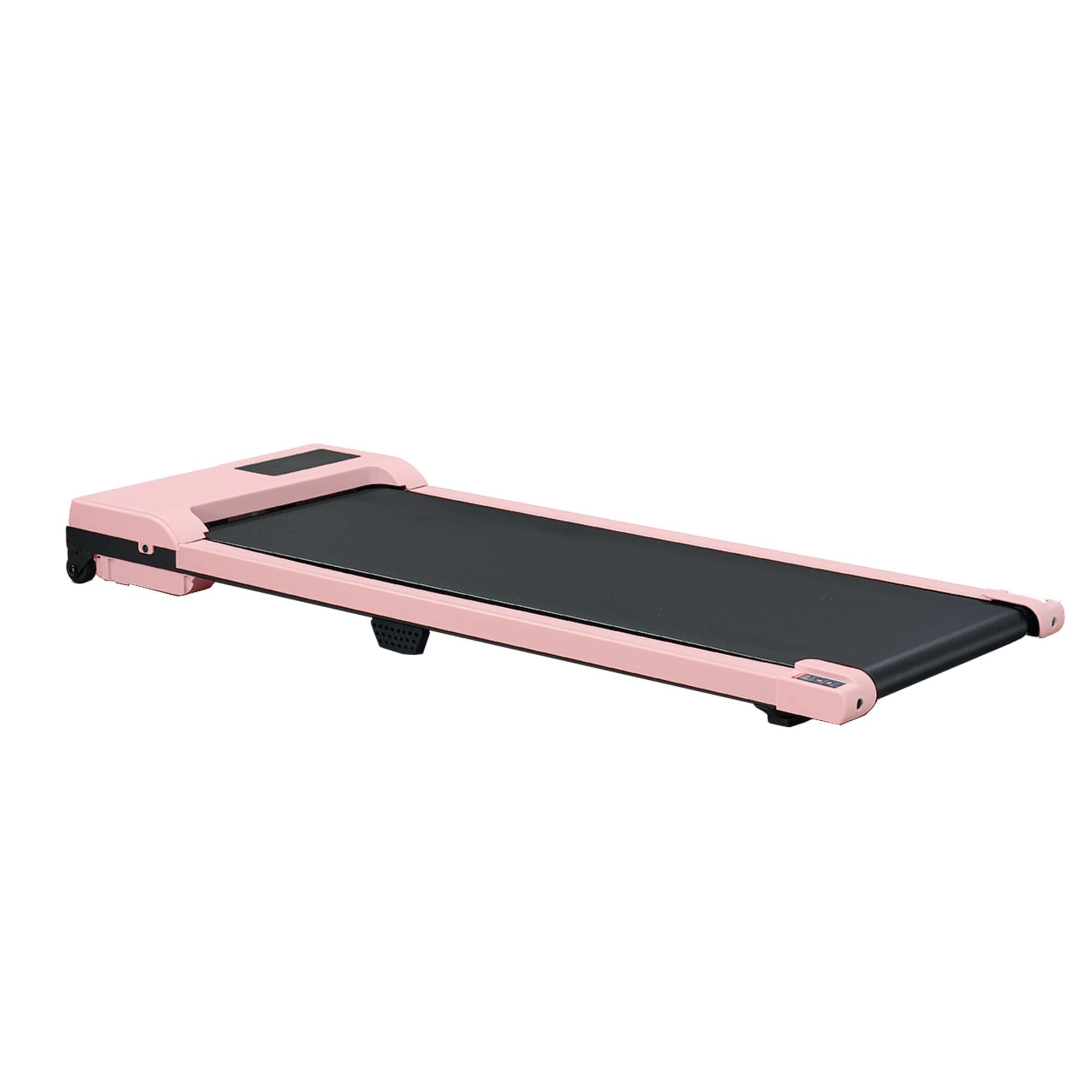 Pink and black treadmill.
