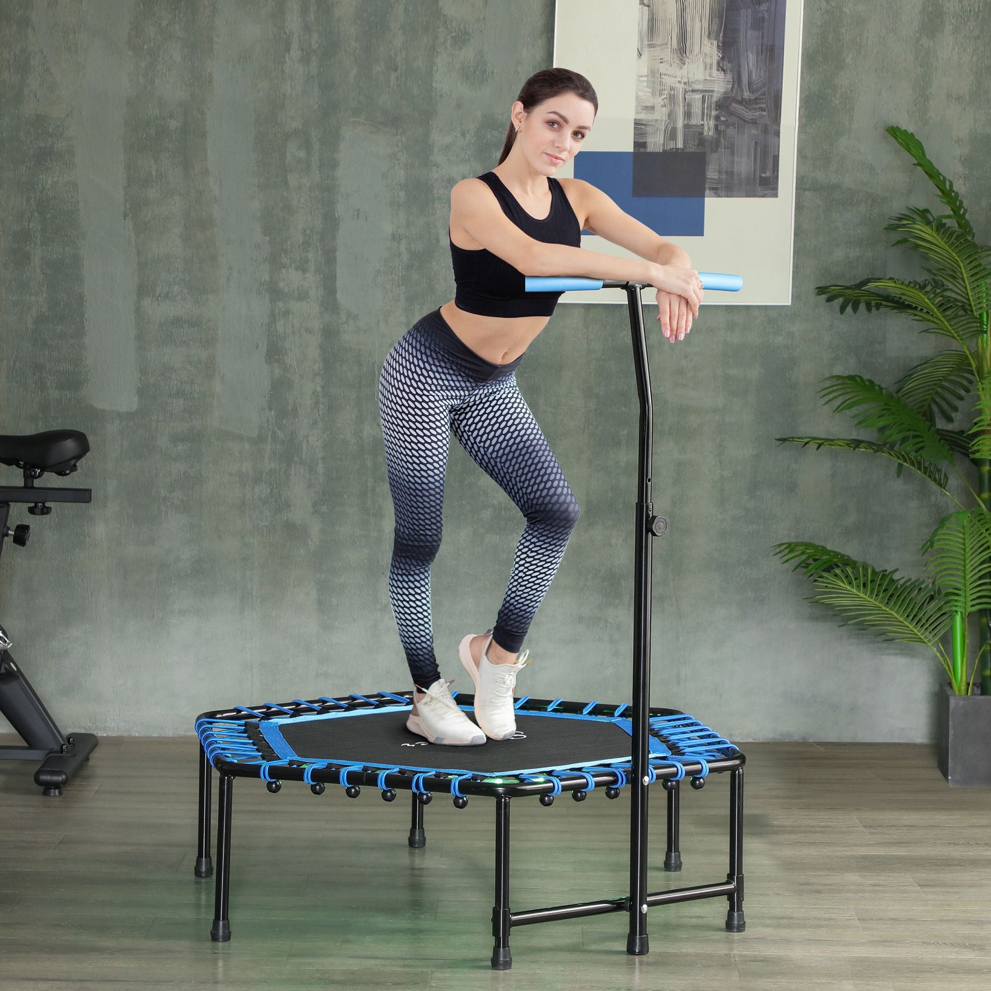  exercising trampoline in blue color.