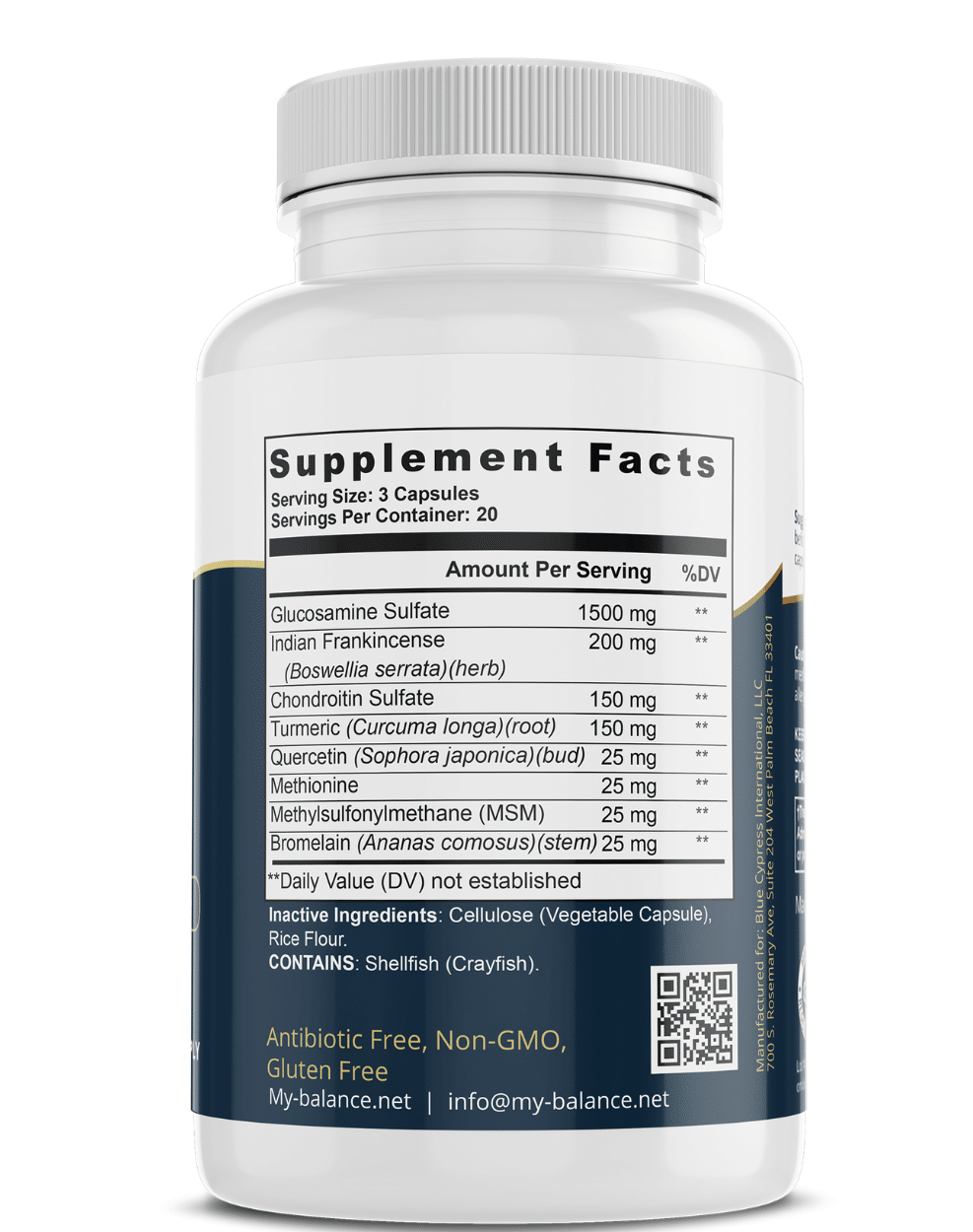 Supplement bottle with label showing 'Supplement Facts.