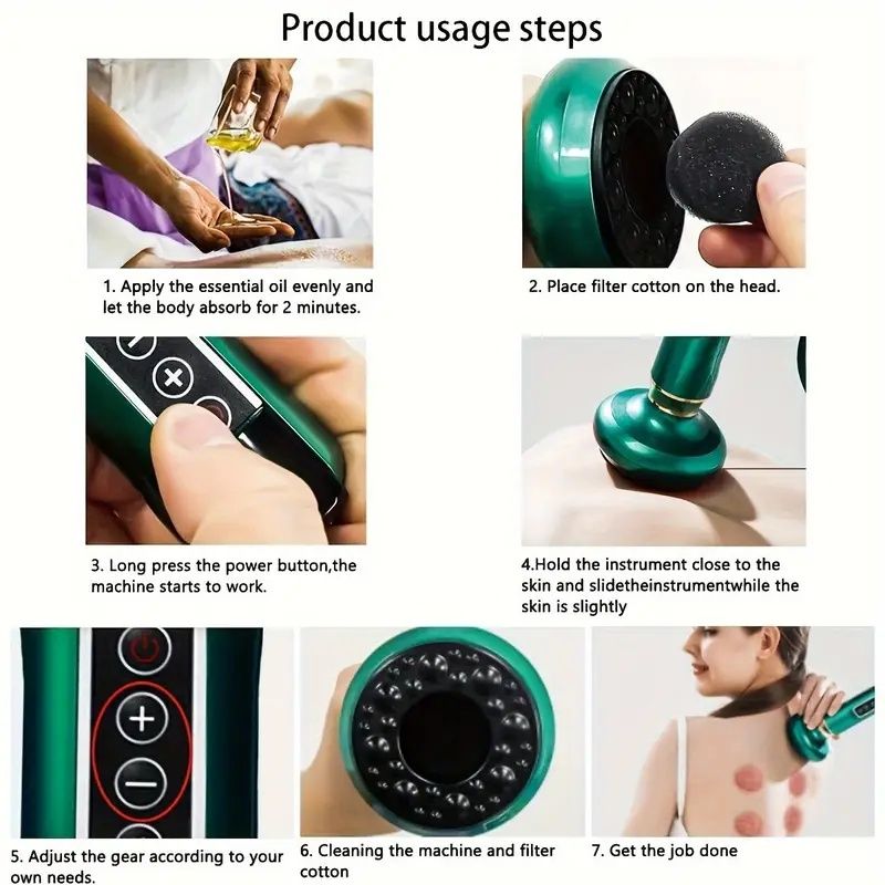  guide on using a skincare or massage device.