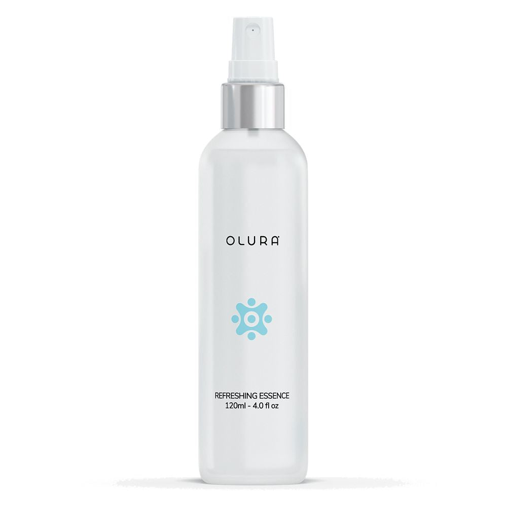 White spray bottle labeled 'Olura'.
