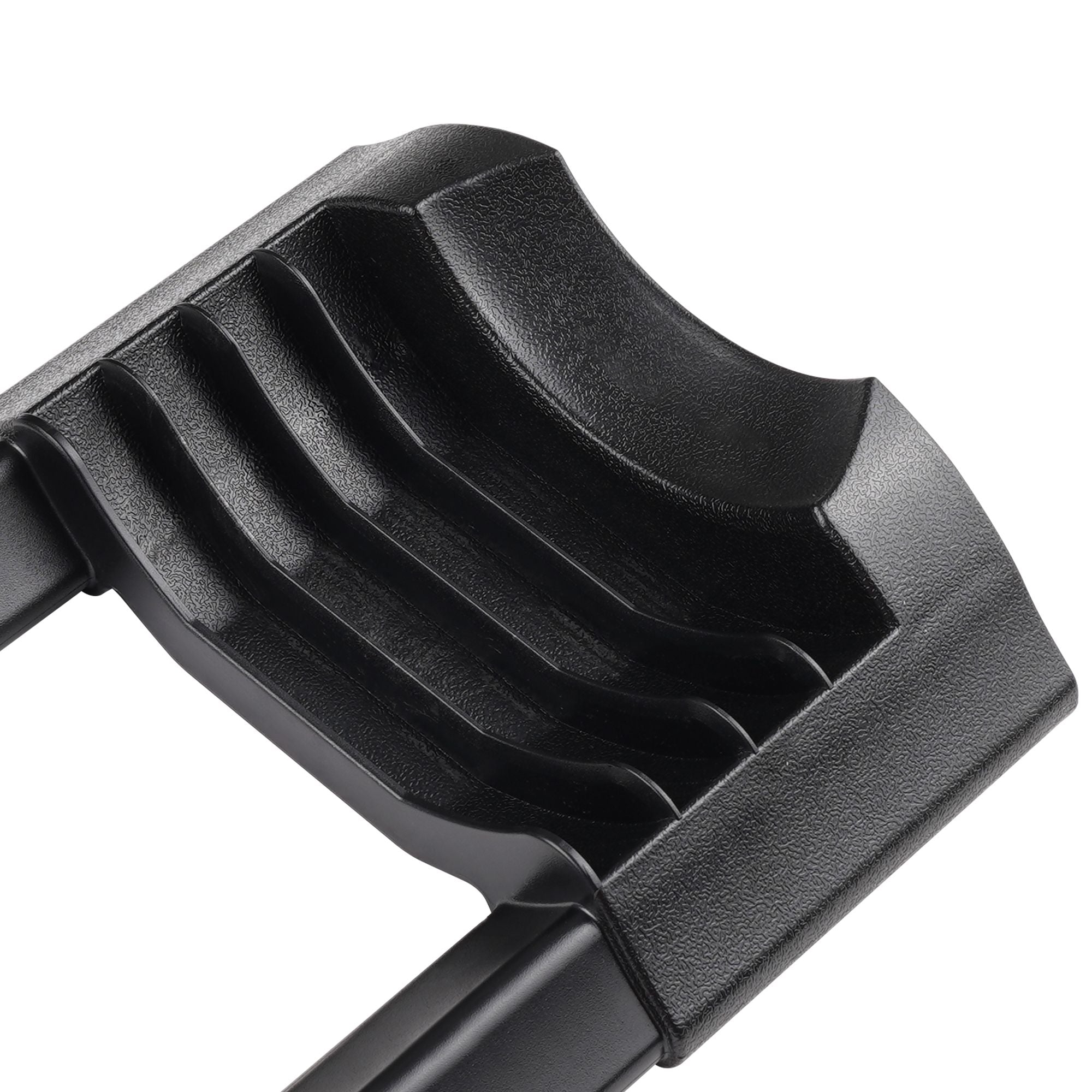 Close-up of a black plastic component.