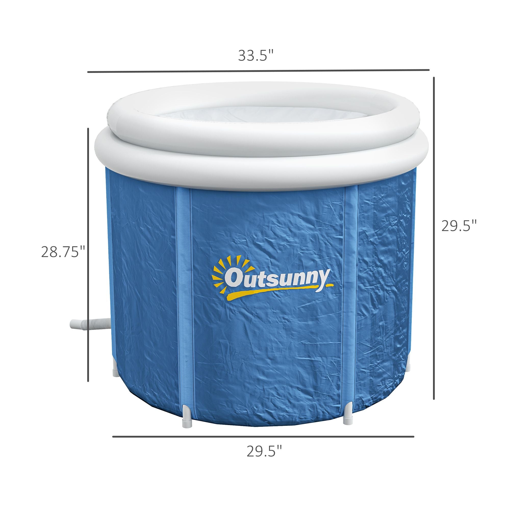 Inflatable pool with Outsunny logo.